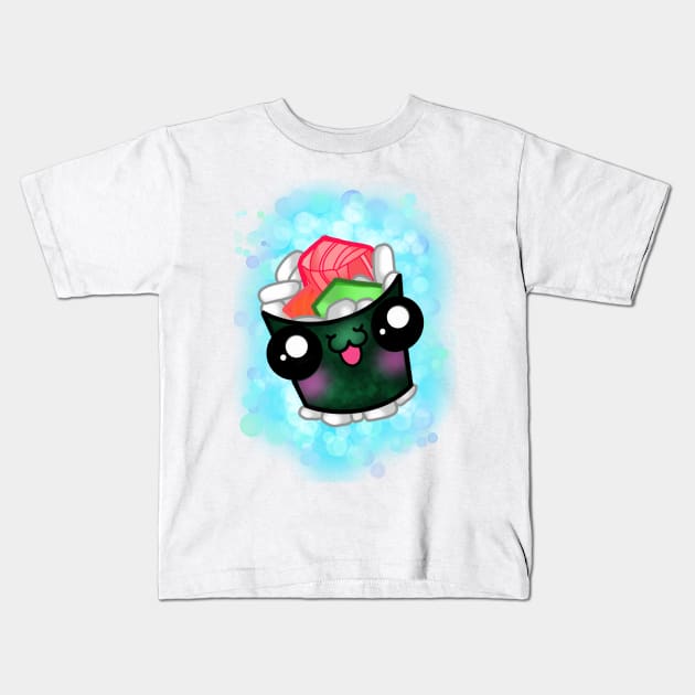 Happy Sushi Roll! Kids T-Shirt by NinjaSquirell